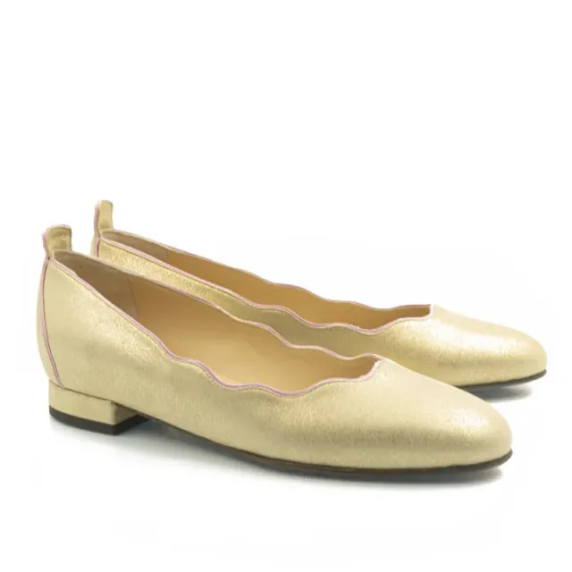 Bégum Paris Orgeval ballerines cuir doré