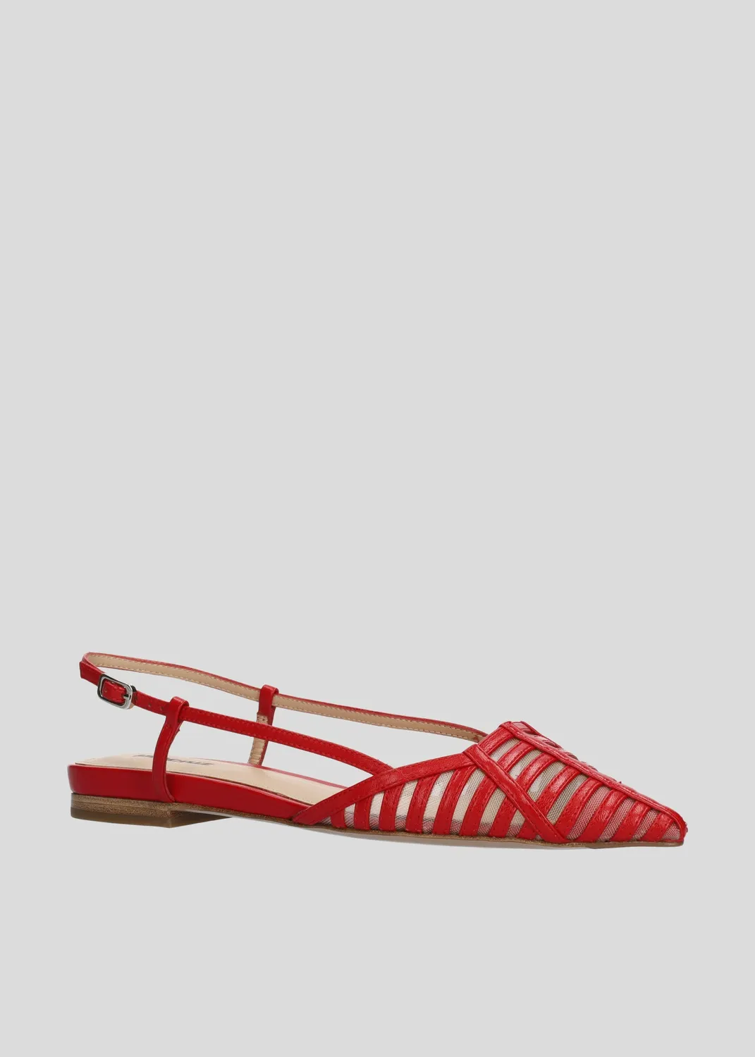 Lola Cruz Streep ballerines rouge plat