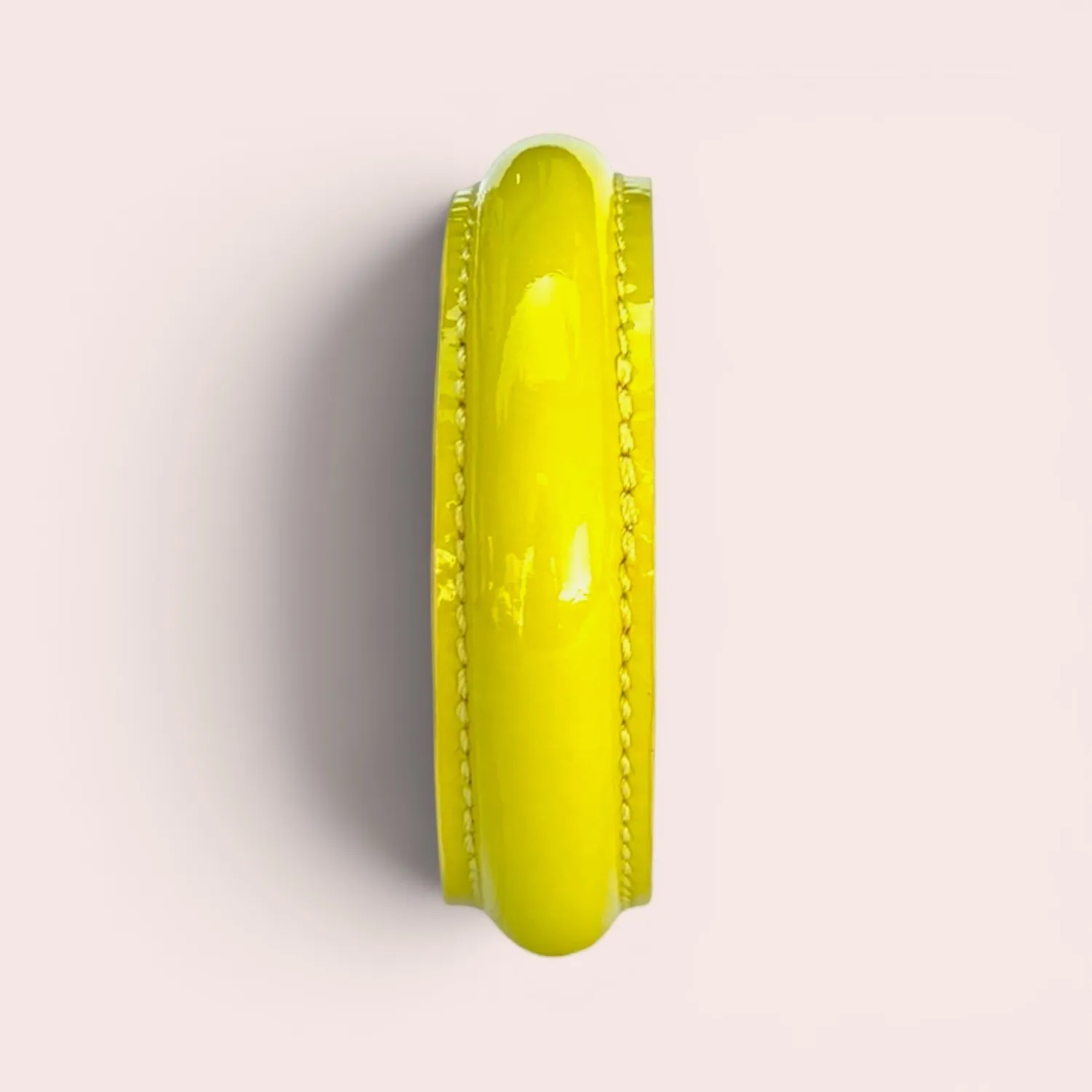 Karine Arabian JONC bracelet jaune citron cuir verni
