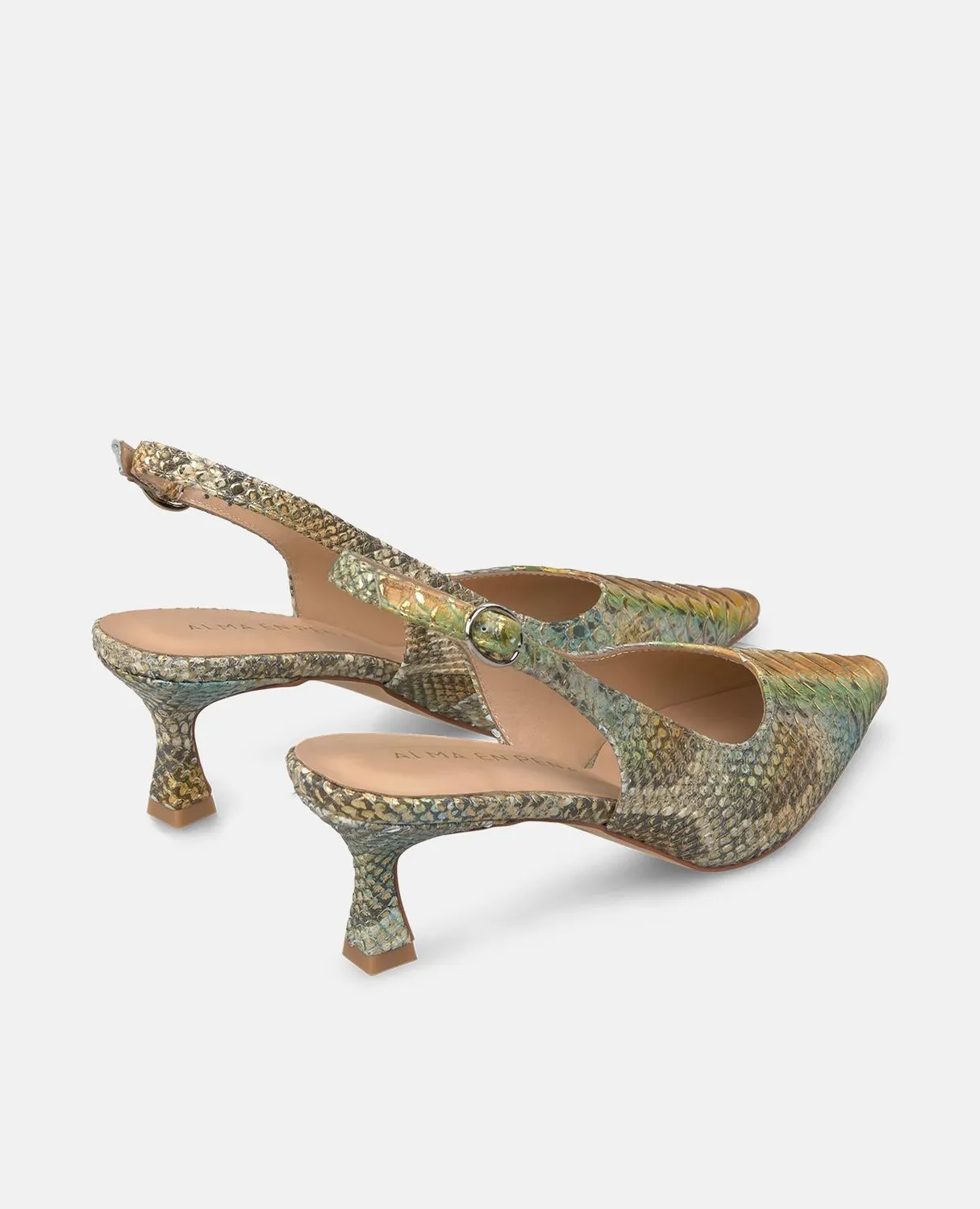 Alma en Pena V250650 escarpins bronze cuir talon 6 cm