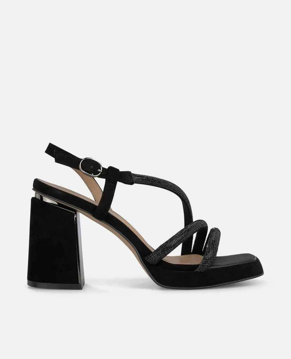 Alma en Pena I250052 sandales talon noir strass 8,5 cm