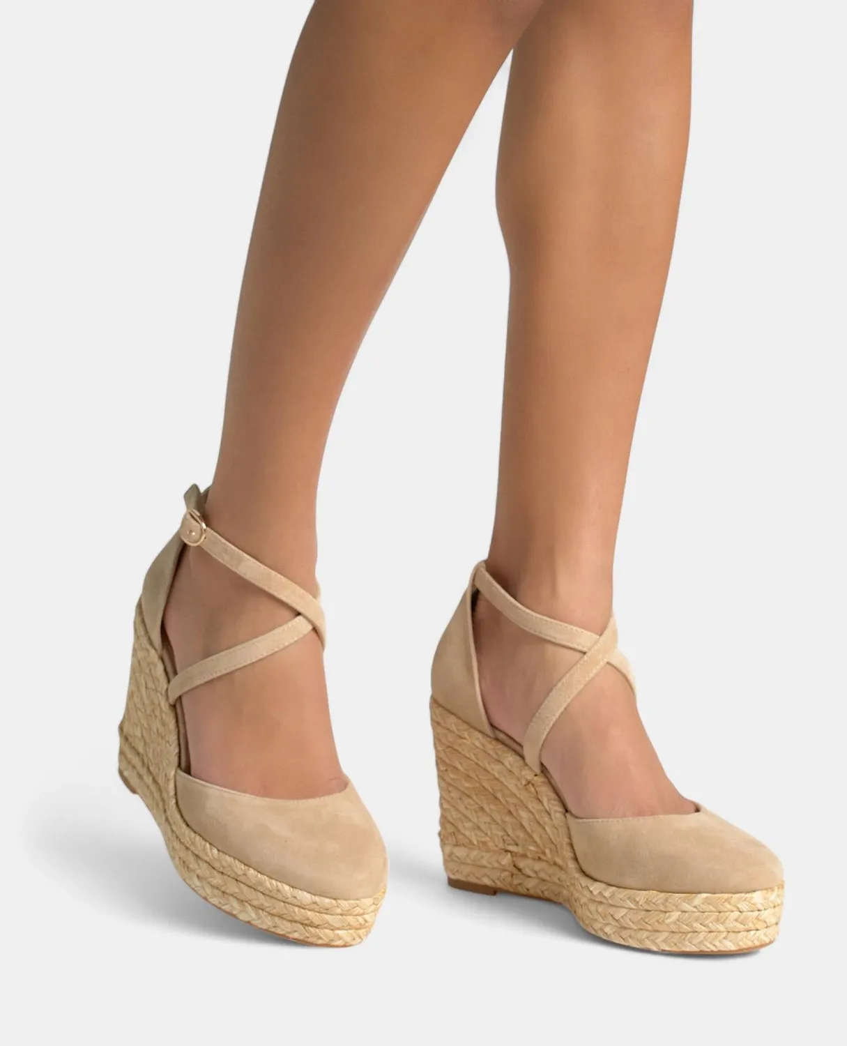 Alma en Pena V2551005 compensées beige talon 8 cm