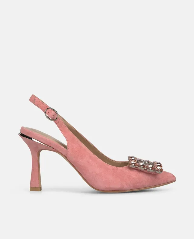 Alma en Pena V262004 escarpins saumon cuir talon fin 9 cm