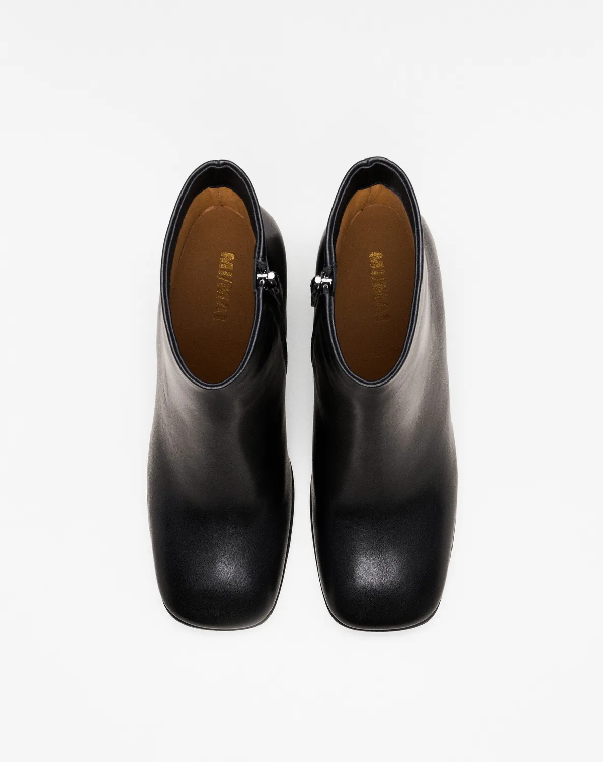 Mi/Mai Rams Black bottines noires talon haut bout carré