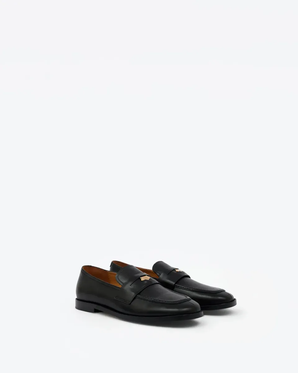 Mi/Mai Luciano Black Grace mocassins cuir noir penny