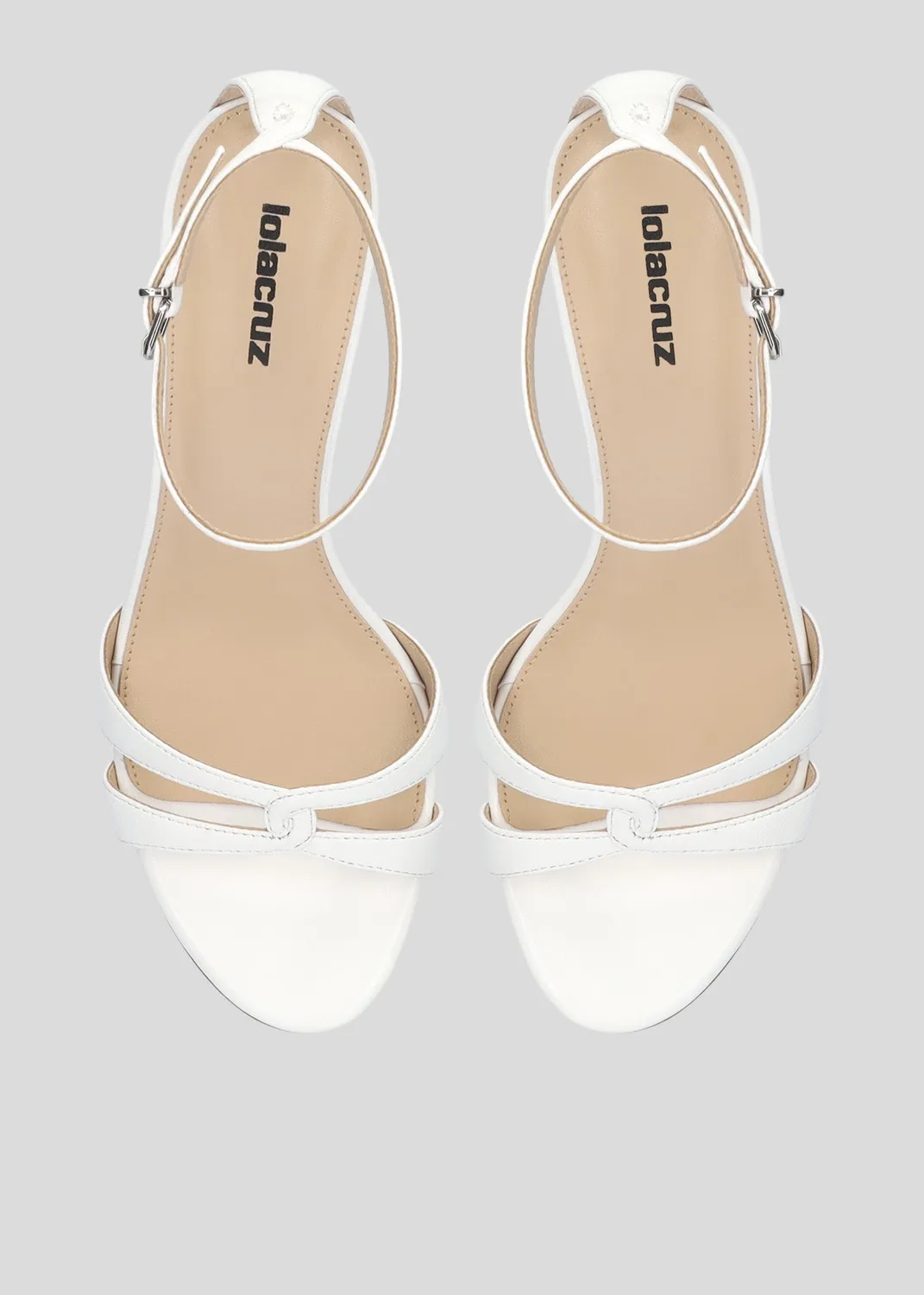 Lola Cruz Eleanor Sandal 65 sandales à talons blanc