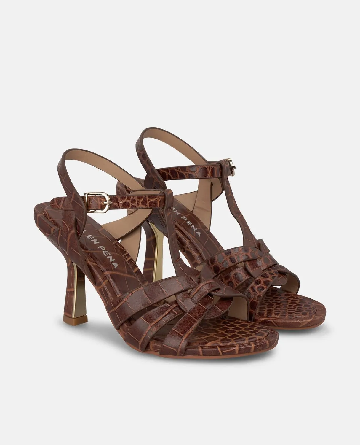 Alma en Pena I260302 sandales cuir camel 8 cm
