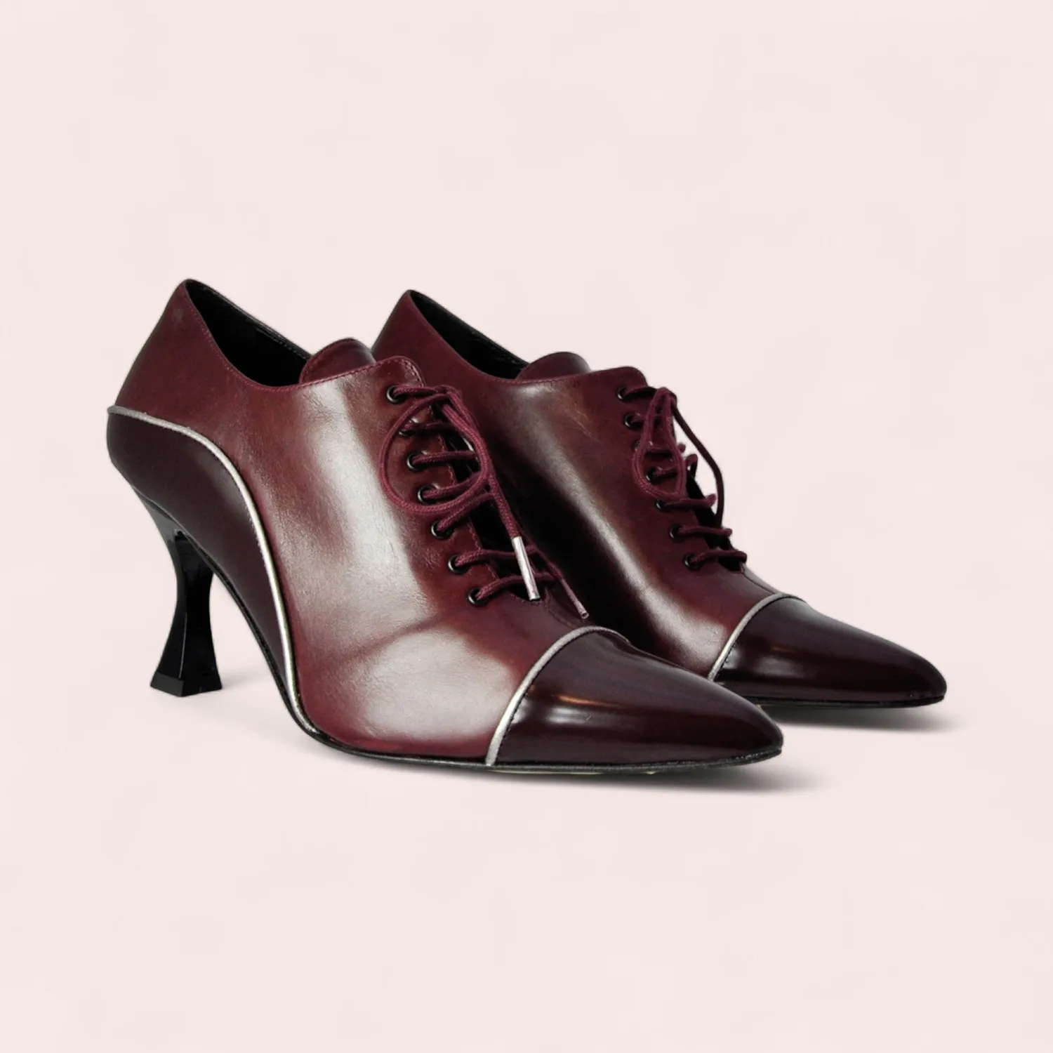 Karine Arabian LECOURBE escarpin bordeaux cuir 70mm