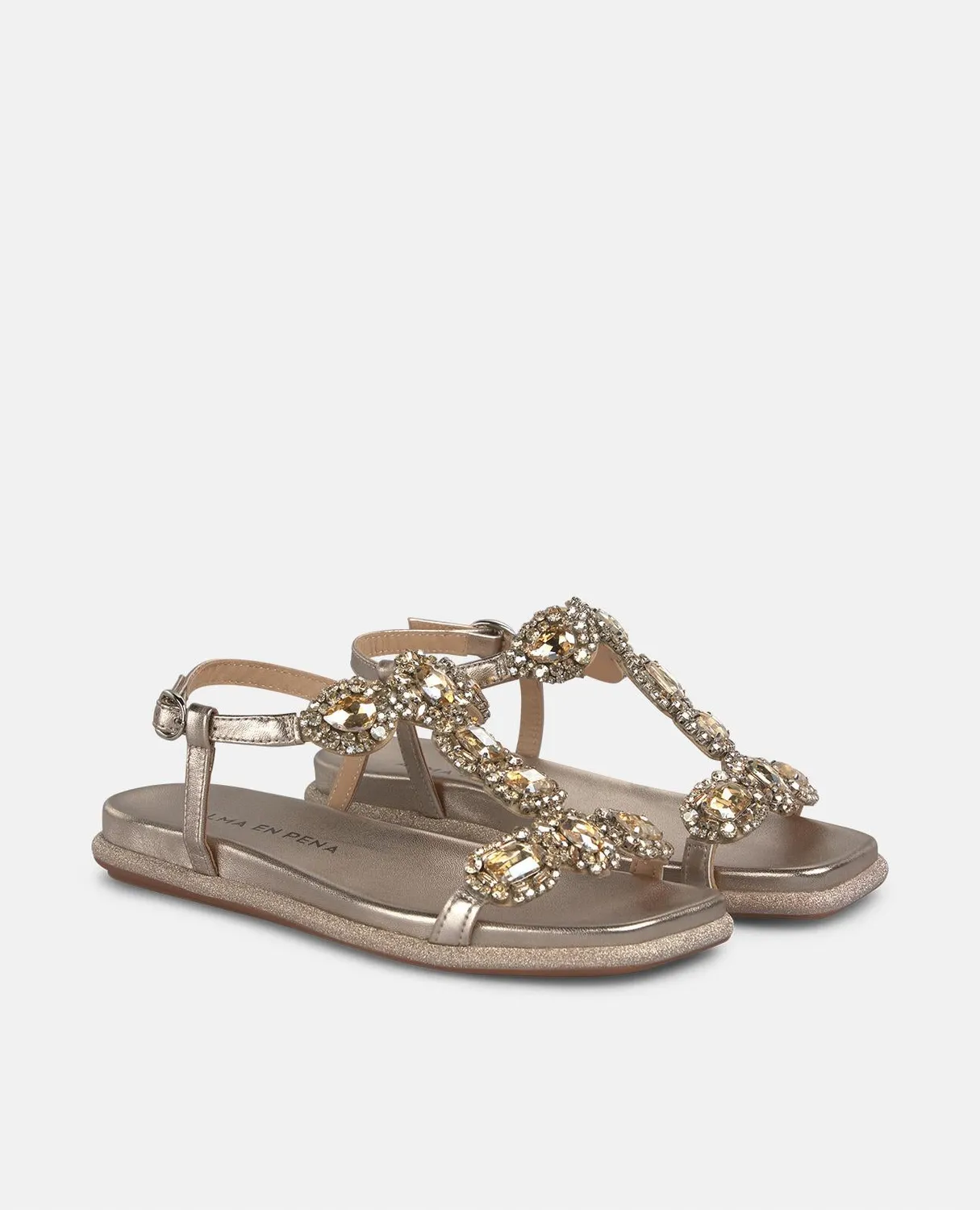 Alma en Pena V251601 sandales bronze plates 2 cm