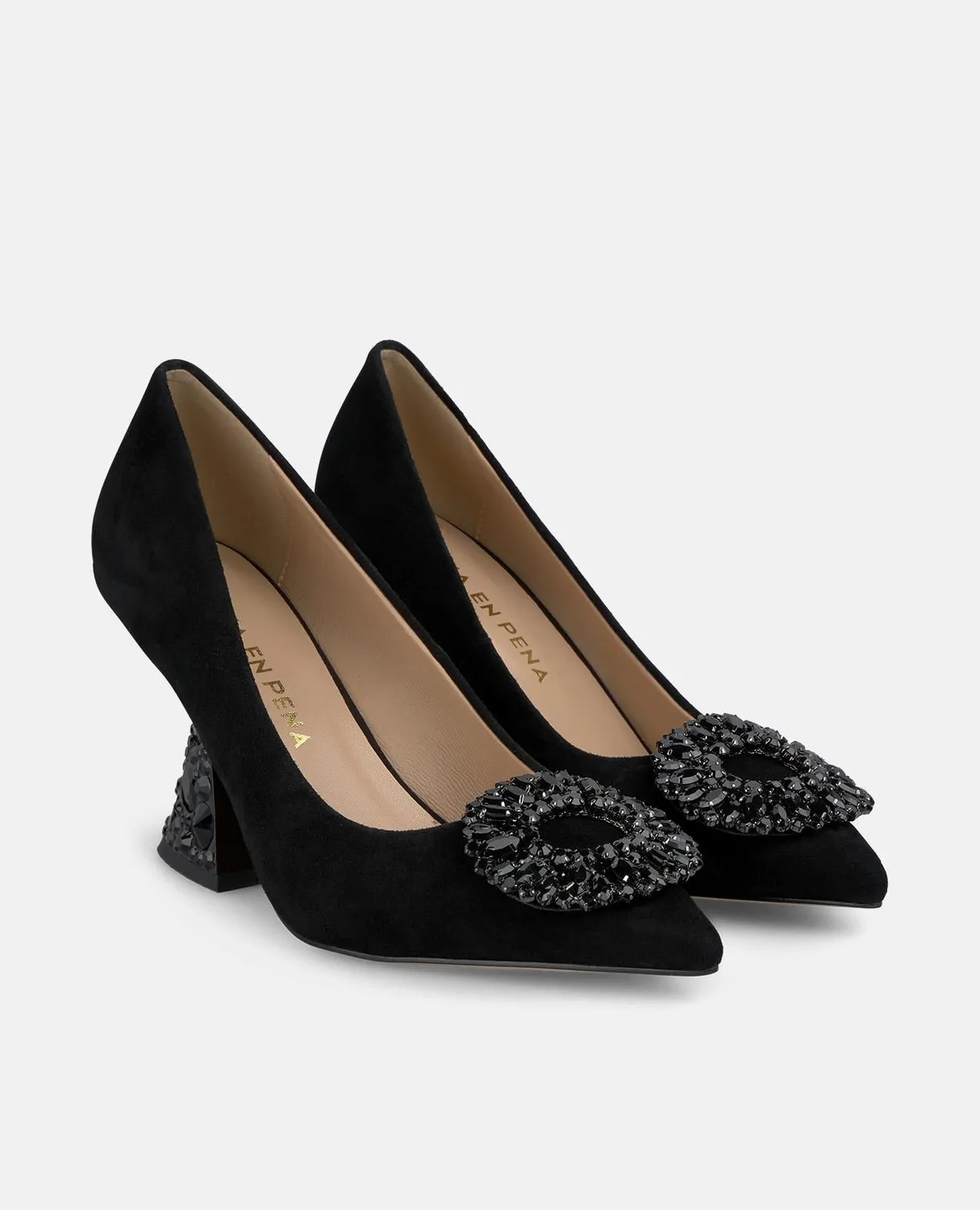 Alma en Pena I250422 escarpins noir daim 8 cm