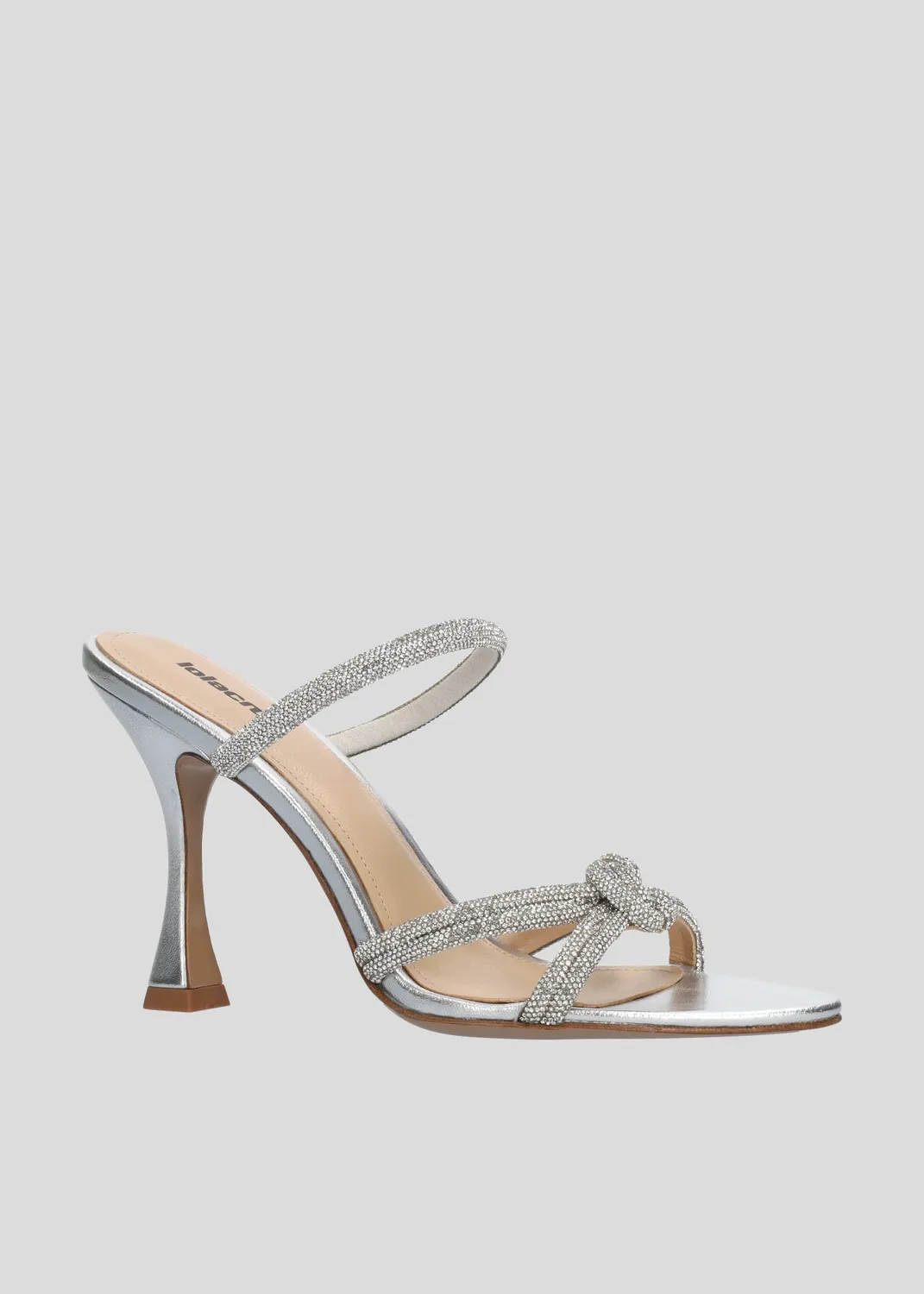 Lola Cruz Alice mule argenté
