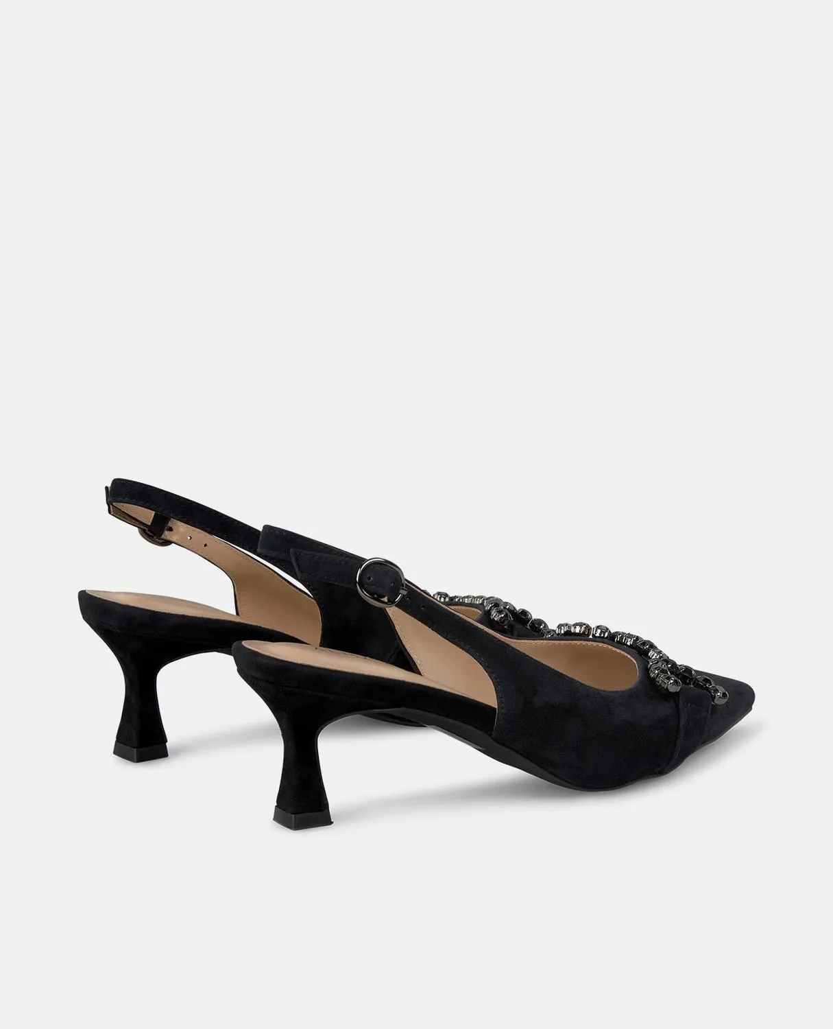 Alma en Pena V250659 escarpins noirs strass talon 6 cm