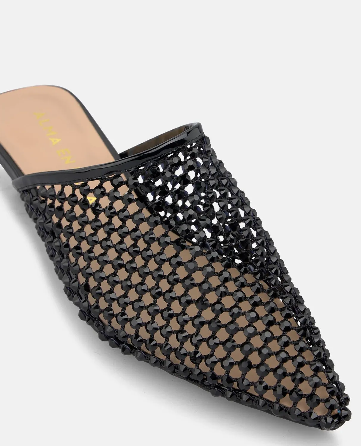 Alma en Pena V260756 mules noires resille talon 5 cm