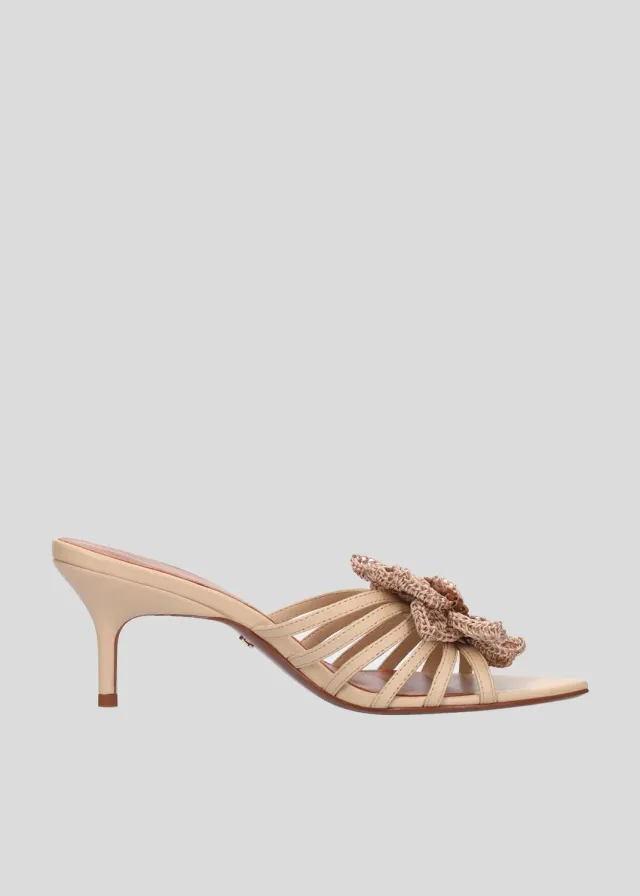 Lola Cruz Jazmin 65 mules beige talon moyen