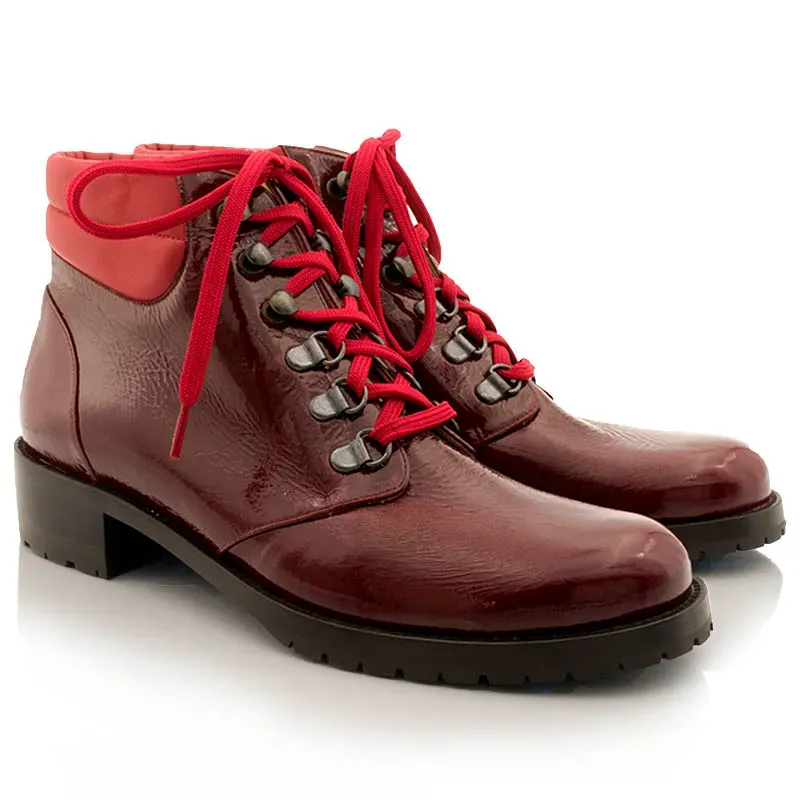 Bégum Paris Oslo Vogue bottines grenat vernis