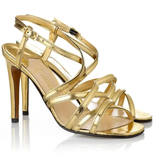 Bégum Paris Ibiza sandale gold chèvre doré 9,5 cm