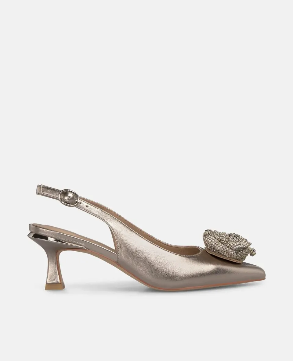 Alma en Pena I250512 escarpins bronze fleur talon 6 cm