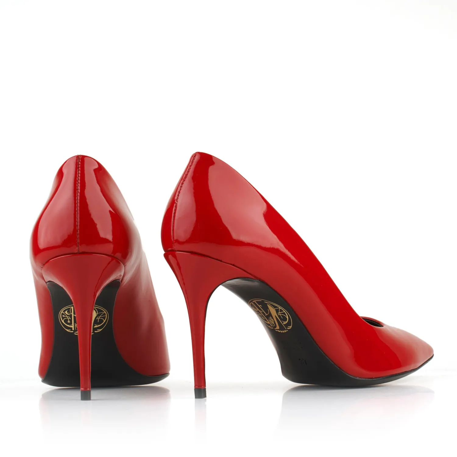 Maison Ernest Voltige 85 escarpins rouge cuir vernis