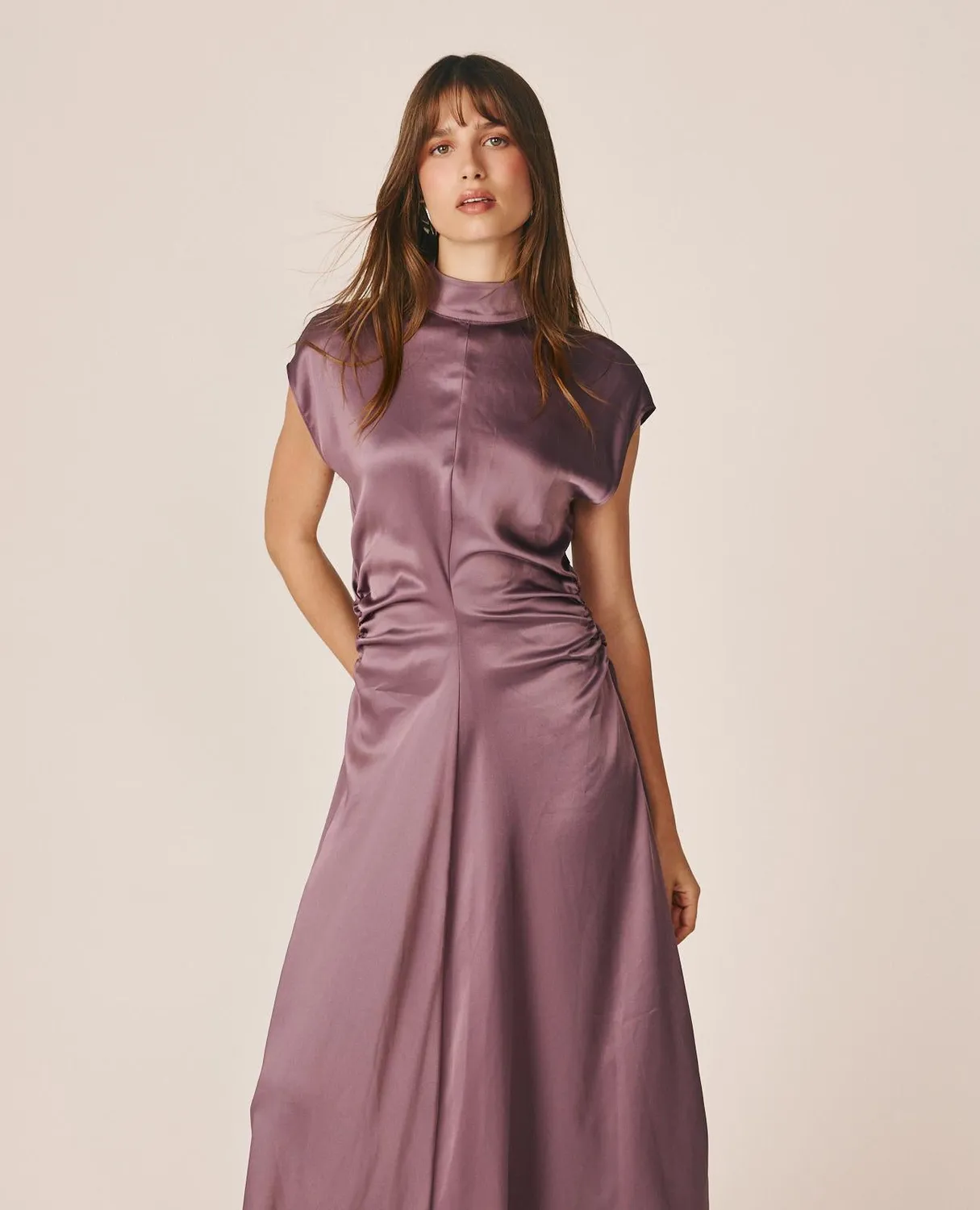 Alma en Pena I26CL0235 robe longue satin lavande
