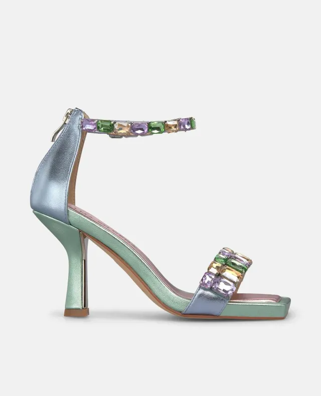 Alma en Pena V264015 sandales à talon multicolore bijoux