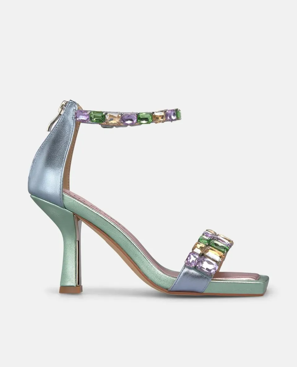 Alma en Pena V264015 sandales à talon multicolore bijoux