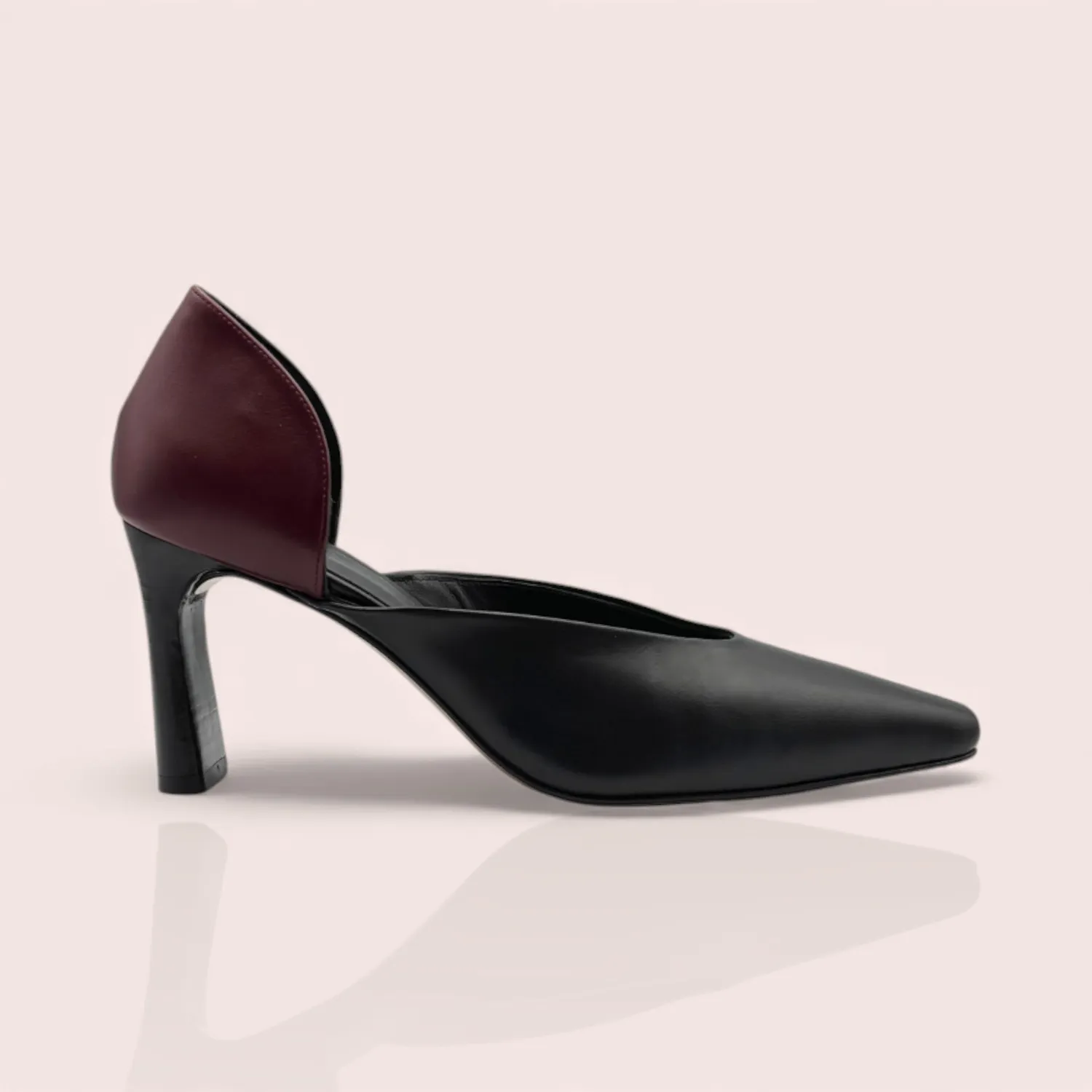 Karine Arabian Passy escarpins cuir bicolore bordeaux 37