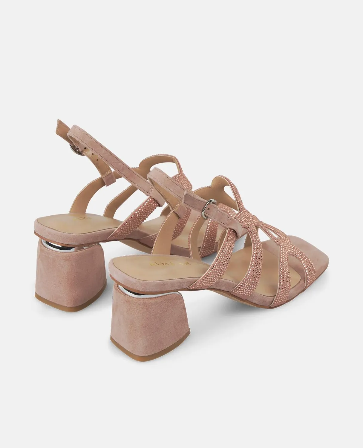 Alma en Pena V250954 sandales rose poudré talon 7 cm