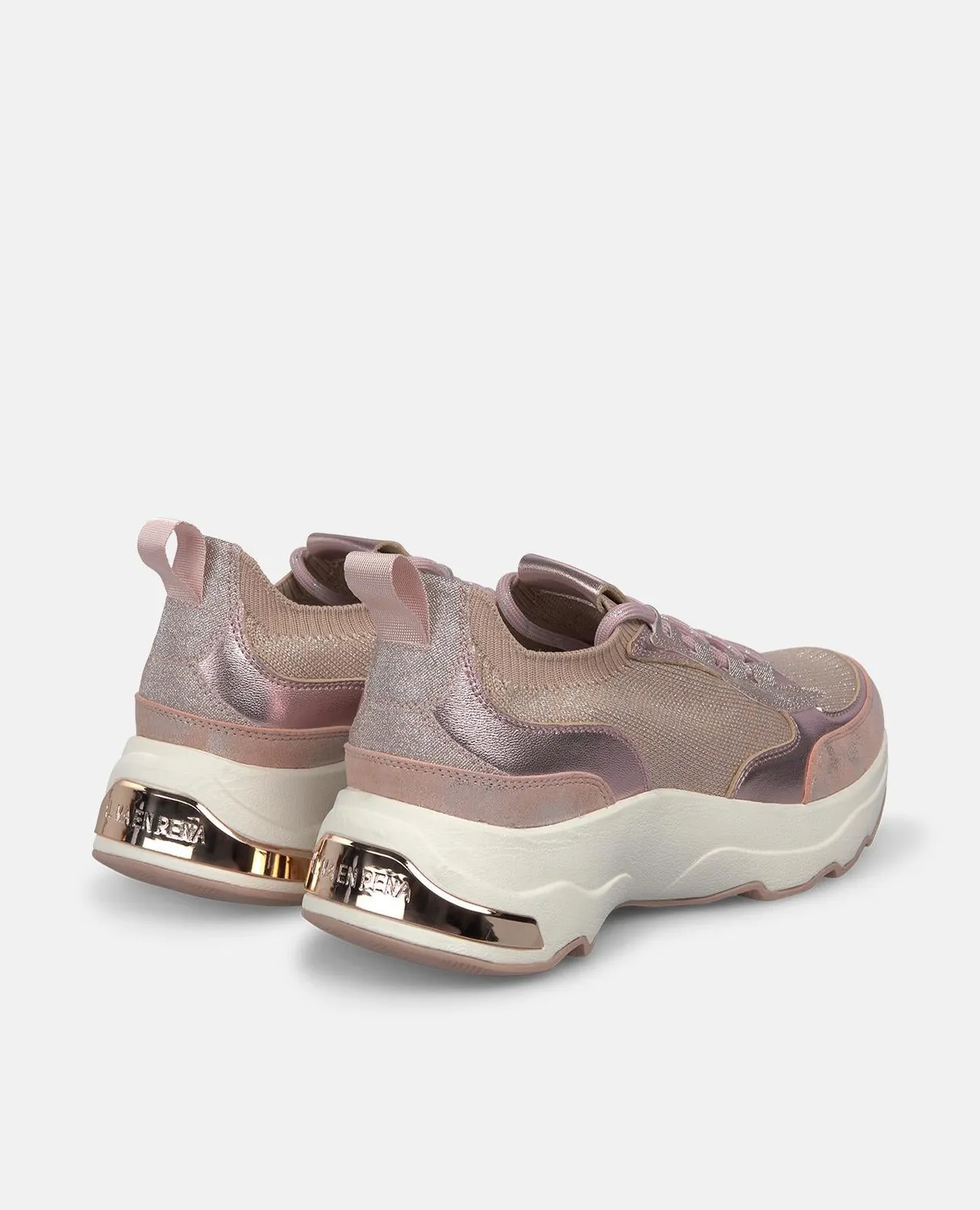 Alma en Pena V2652600 sneakers plateforme roses 4,5 cm