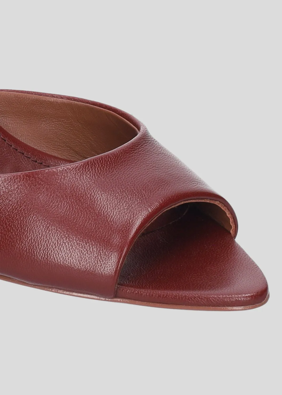 Lola Cruz Amelia 65 mules bordeaux 6,5 cm