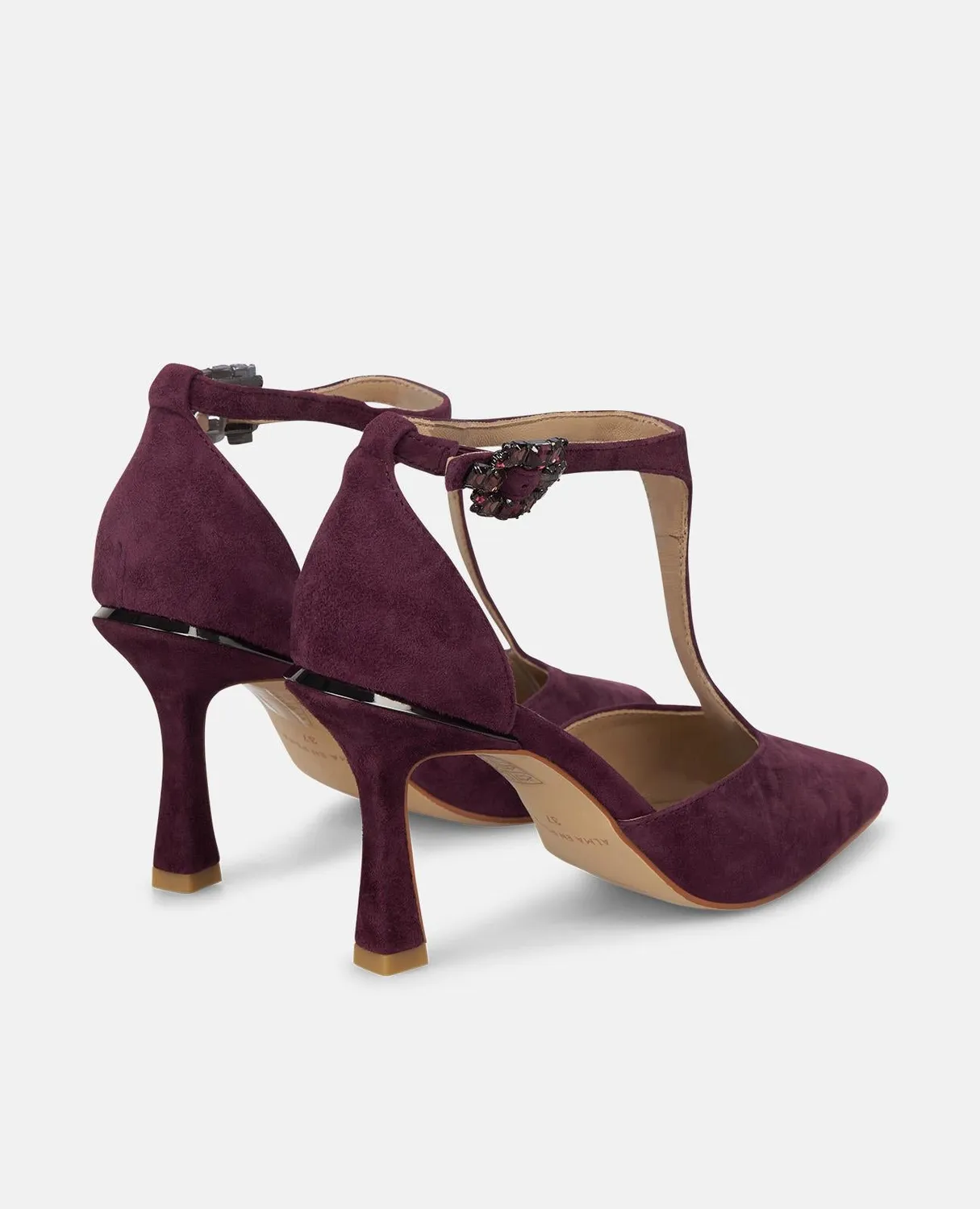 Alma en Pena I250405 escarpin bordeaux daim talon 9 cm