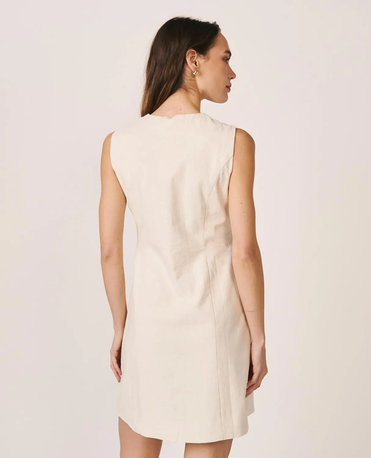 Alma en Pena V26CL0114 robe mini blanche coton