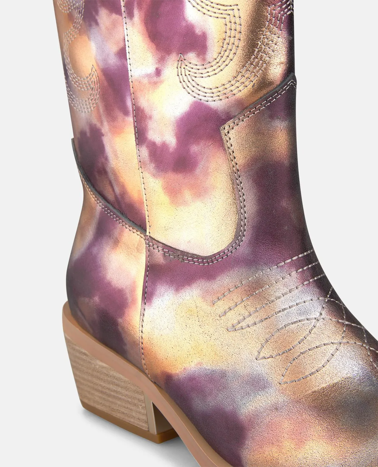Alma en Pena V260254 bottes cowboy violet cuir 5 cm