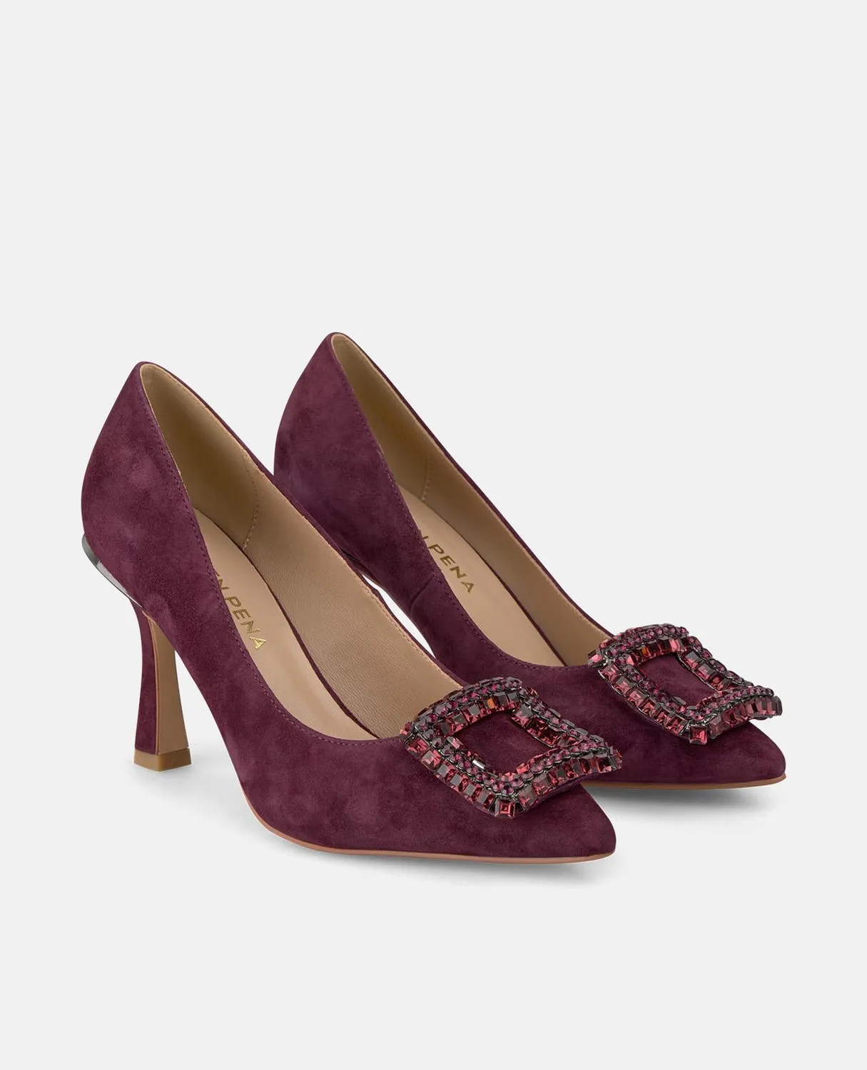 Alma en Pena I250401 escarpins bordeaux cuir talon 9 cm
