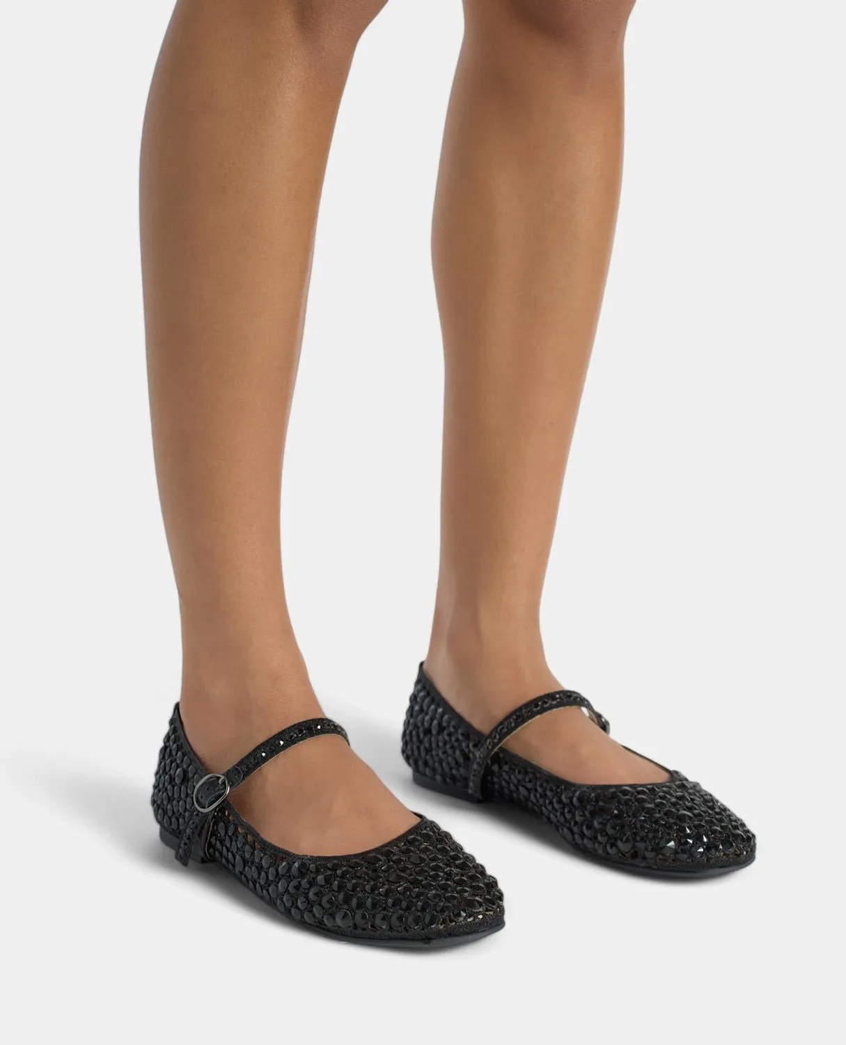 Alma en Pena V250544 ballerines noir cuir strass