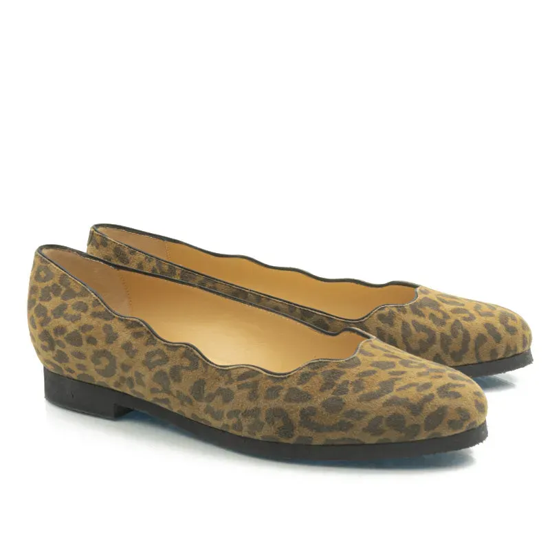 Bégum Paris Orsay ballerine cuir léopard bout rond