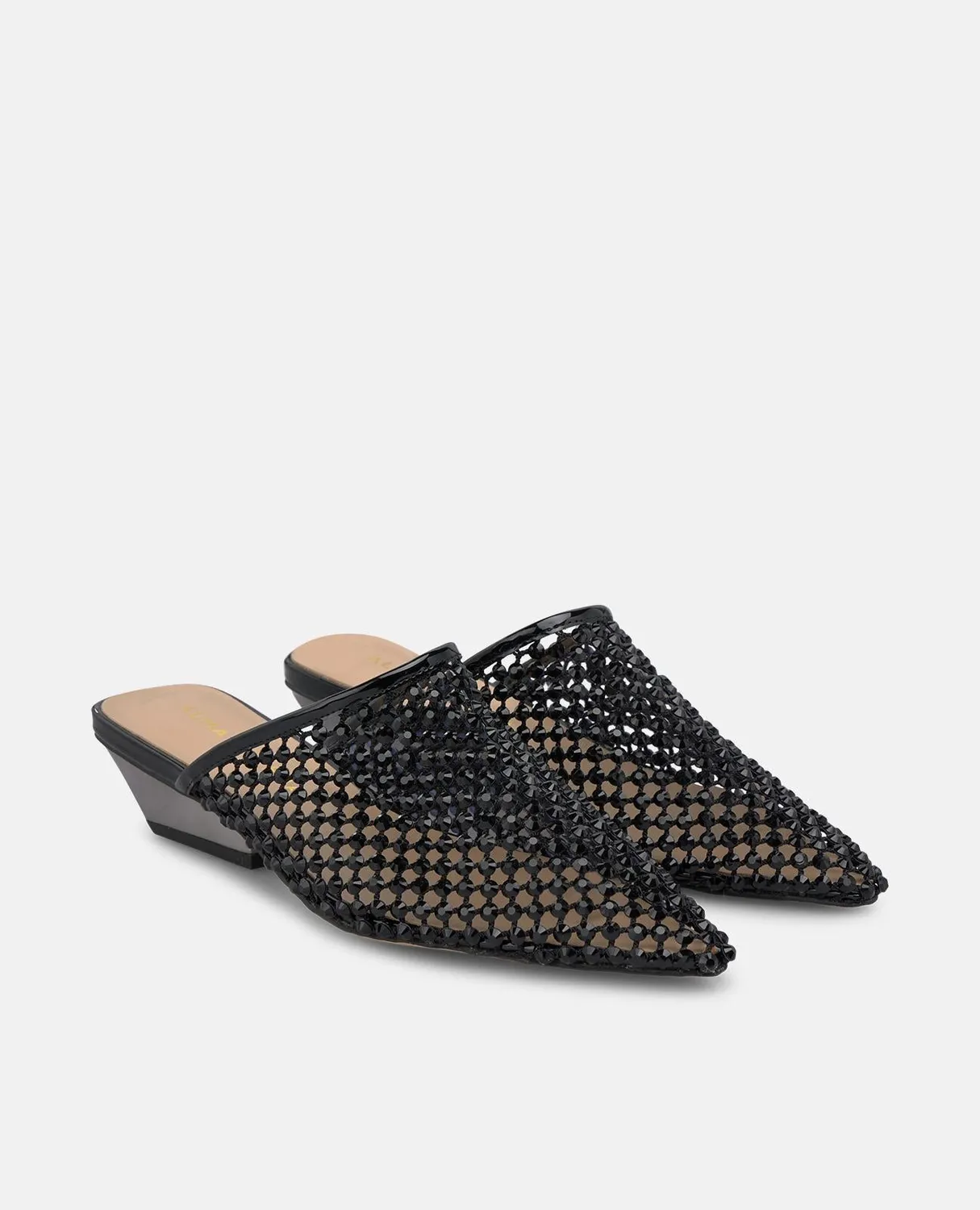 Alma en Pena V260756 mules noires resille talon 5 cm