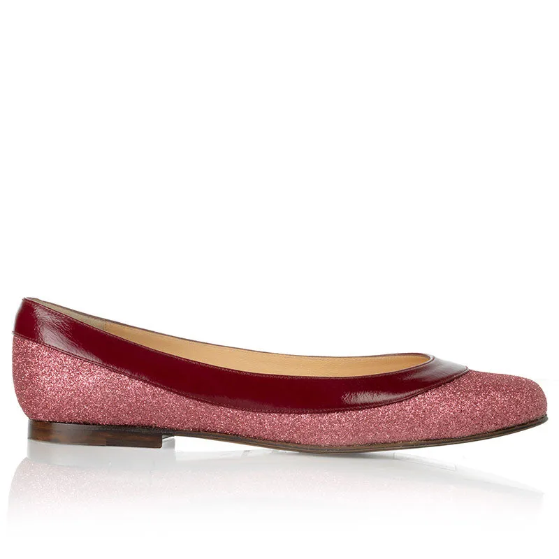Bégum Paris Bicyclette ballerine paillettes roses plat