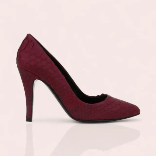 Karine Arabian Pump escarpins python bordeaux 95