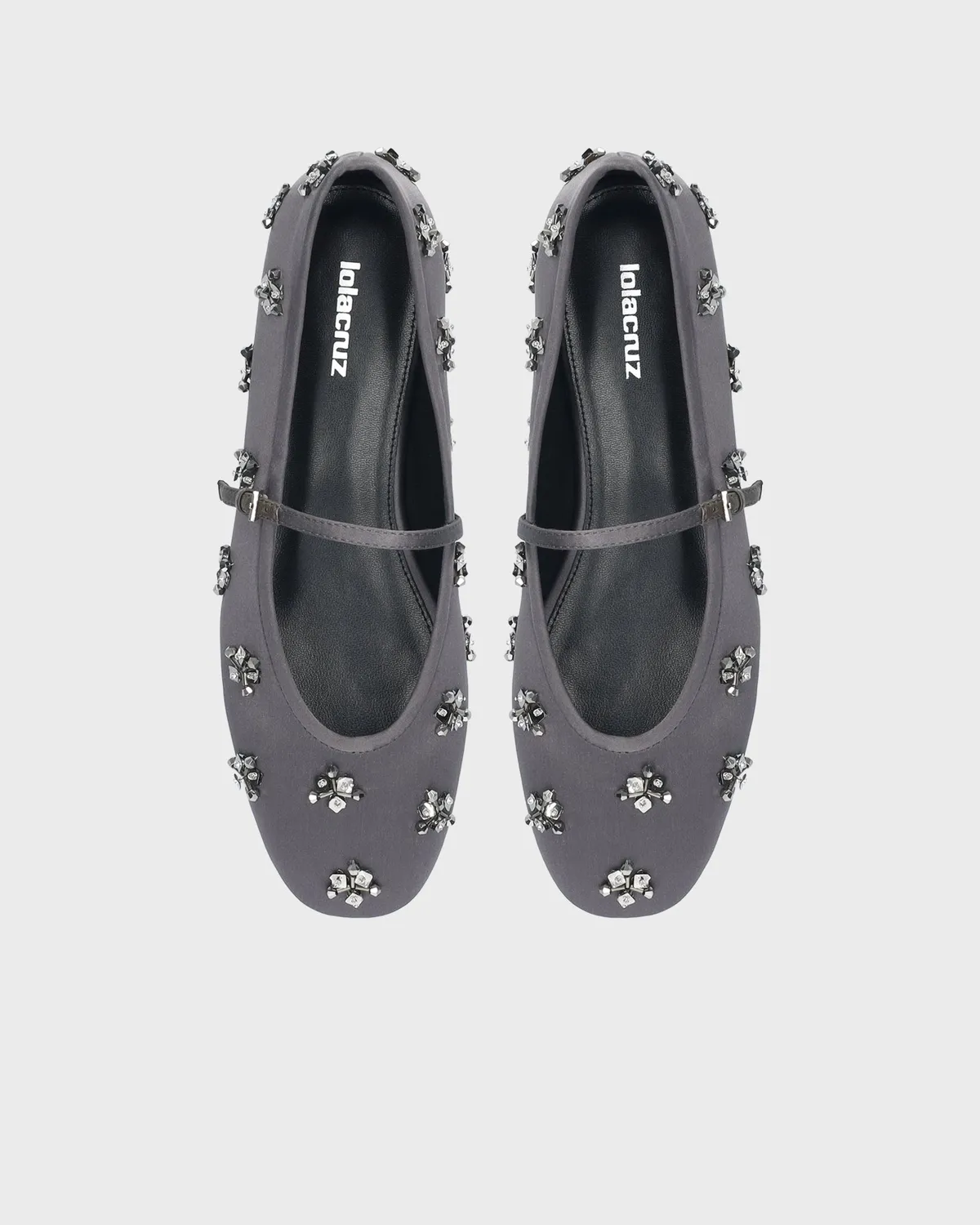 Lola Cruz Nivea ballerines plates gris ville