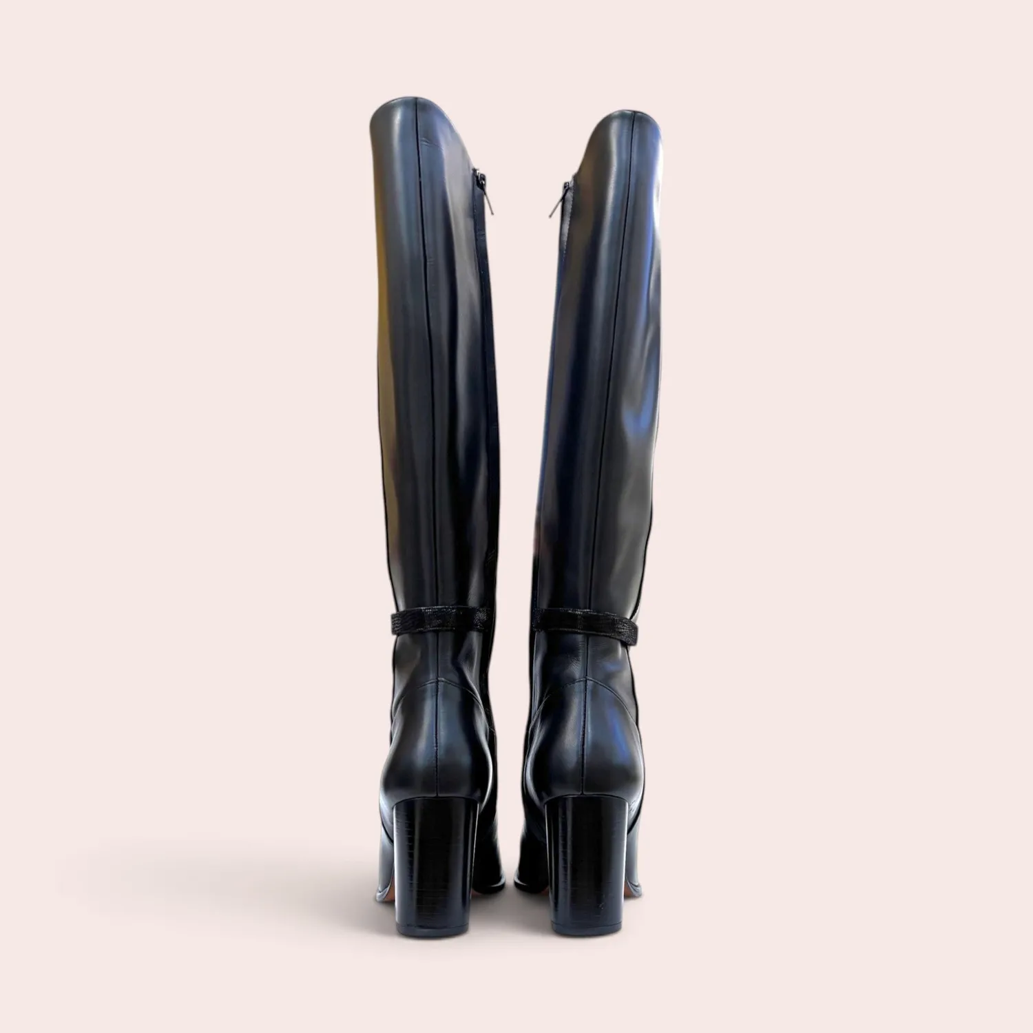 Karine Arabian Annika bottes cuir noir 38 talon 80mm