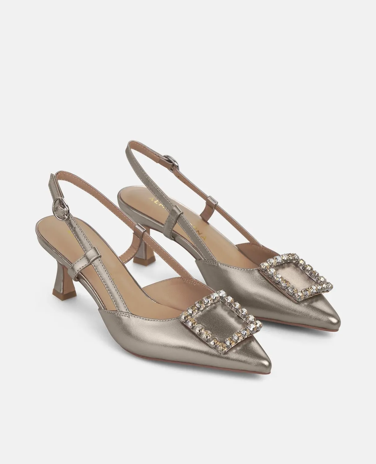Alma en Pena V250658 escarpins bronze cuir talon 6 cm