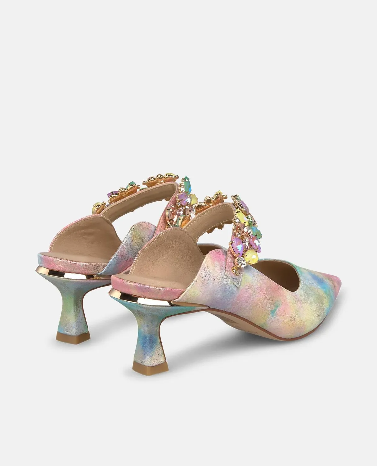 Alma en Pena V262204 mules rose strass talon 6 cm