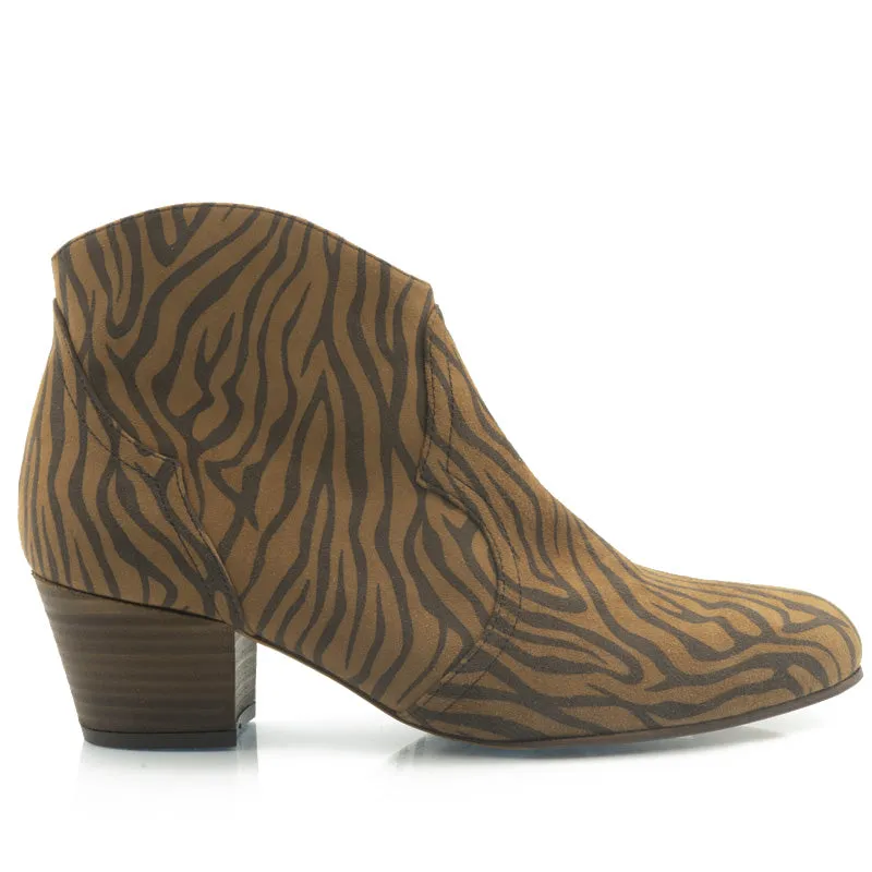 Bégum Paris Johnny bottines zèbre imprimé talon 5 cm