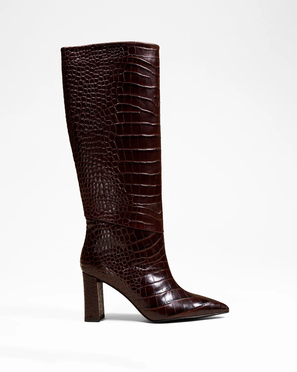 Mi/Mai Wassily Chocolate Croc bottes cuir croco