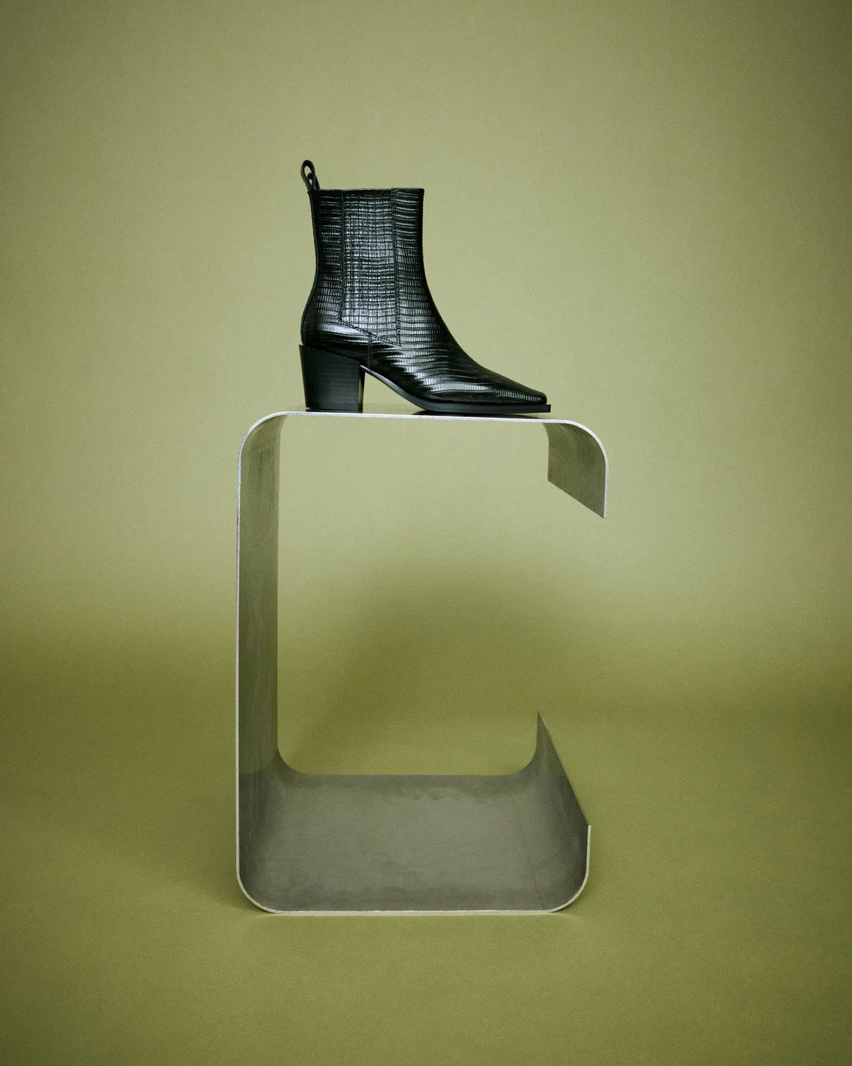 Mi/Mai Jane II Black Lizard bottines chelsea lézard noir