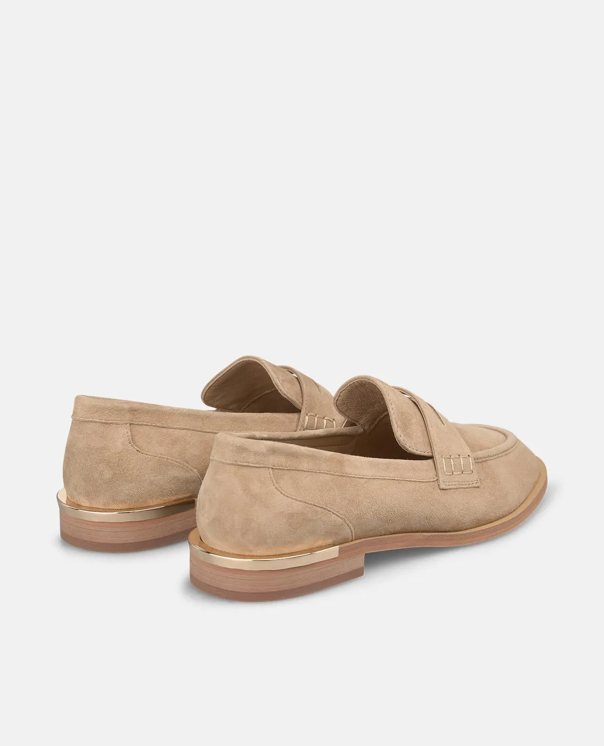 Alma en Pena V260800 mocassin beige cuir suède 2 cm