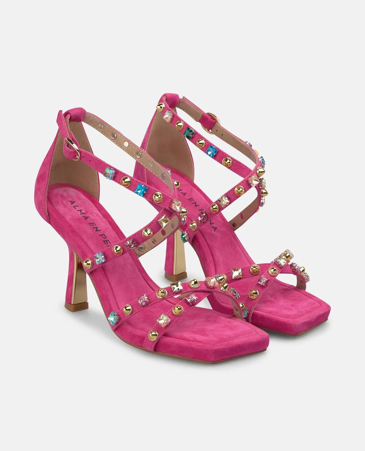 Alma en Pena V264007 sandales fuchsia cuir 9 cm