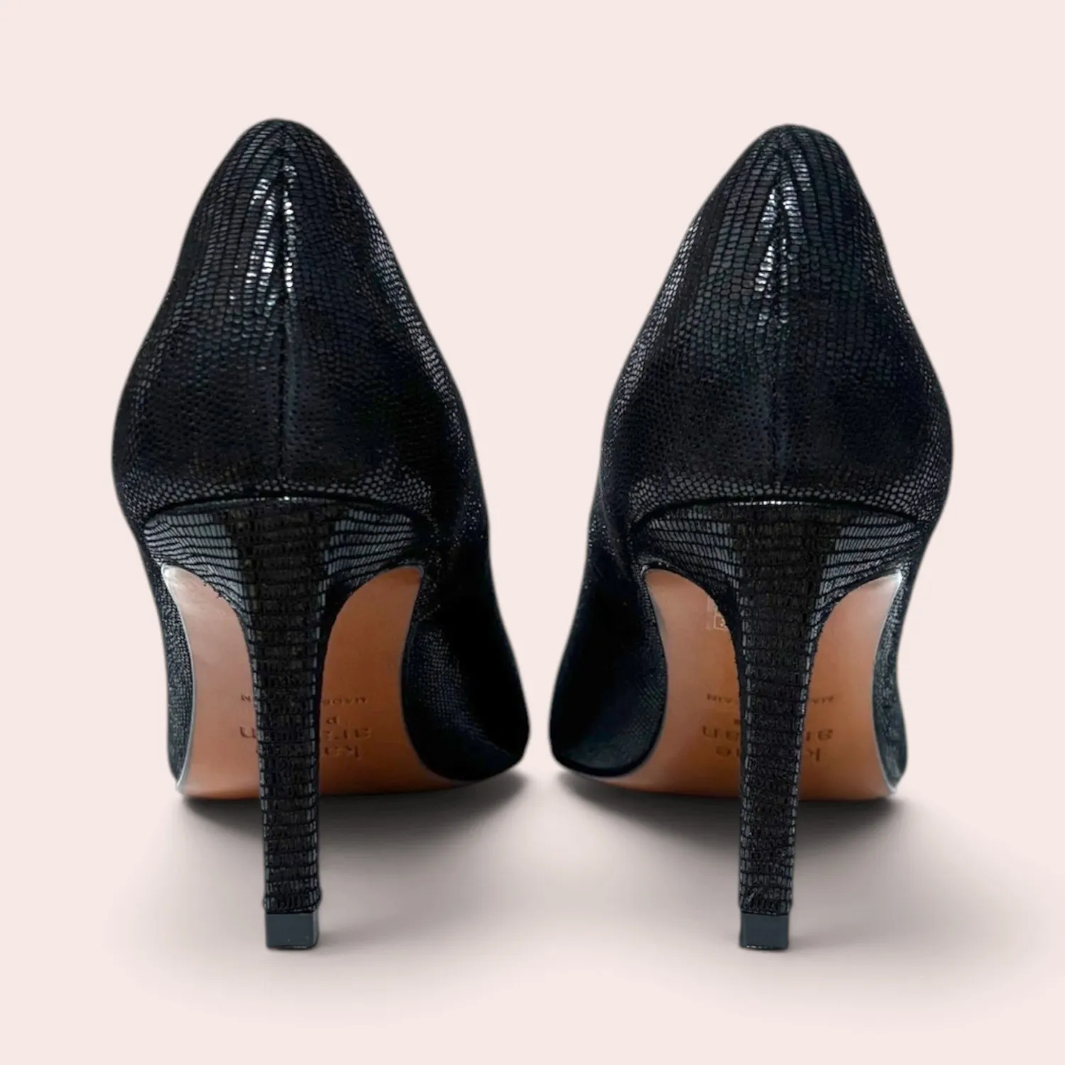 Karine Arabian Fernanda escarpin noir cuir talon 65mm