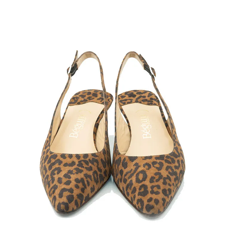 Bégum Paris Volant escarpins bleu marine petit talon