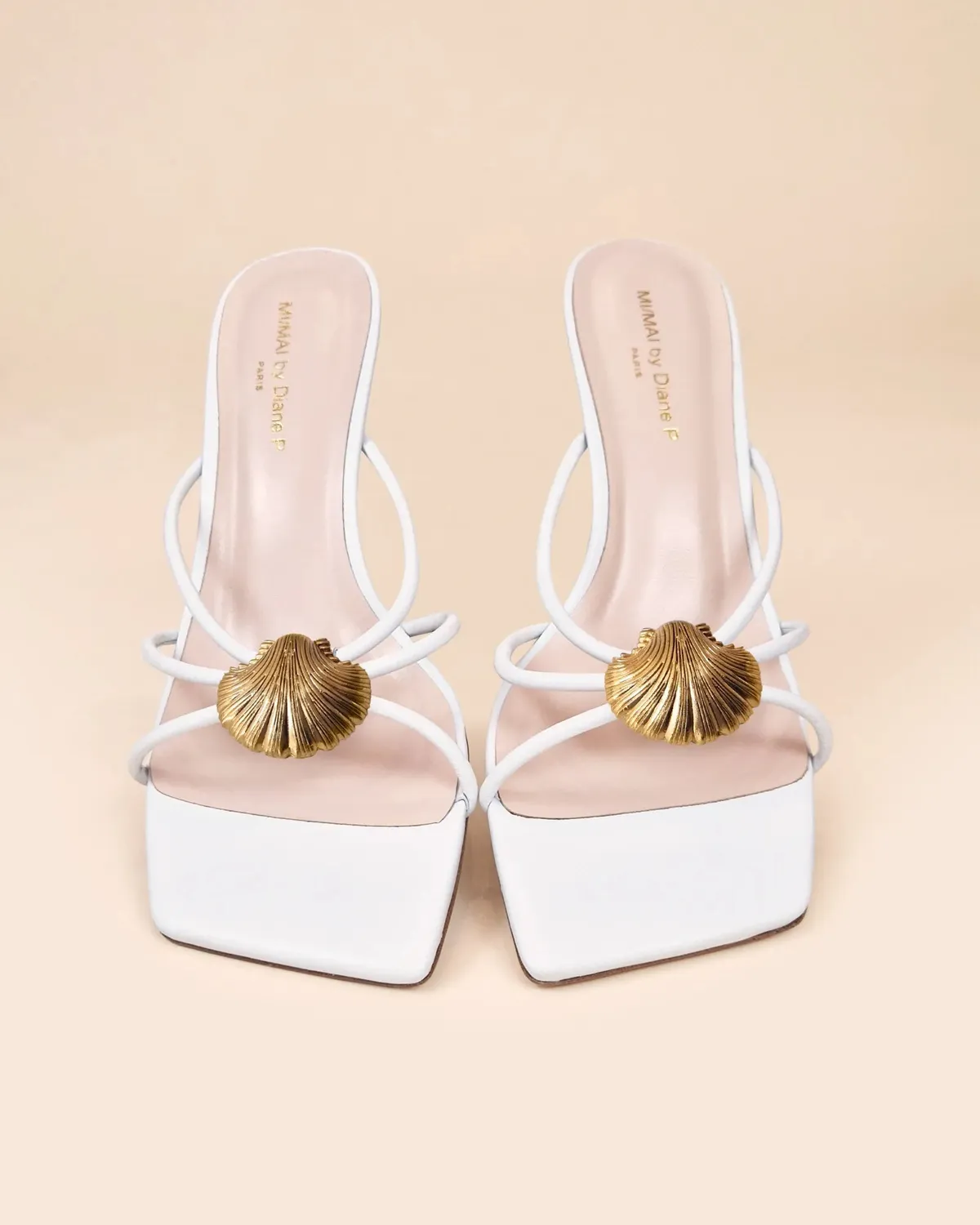 Mi/Mai Thira White mules 6 accessoires interchangeables